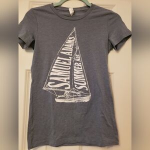 Samuel Adams Beer Sailboat Graphic Tee Shirt Women’s Size Small